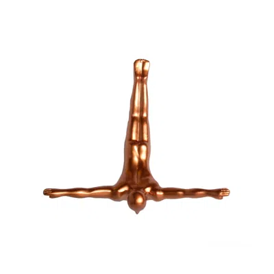 Homezia 7" Bronze Diver Resin Wall Decor