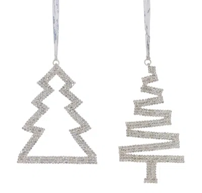 Houzbling Jewel Tree (set Of 6) 4.75"h, 5.75"h Iron/glass