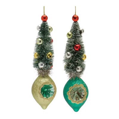 Houzbling Reflector W/tree (set Of 12) 6.5"h Glass