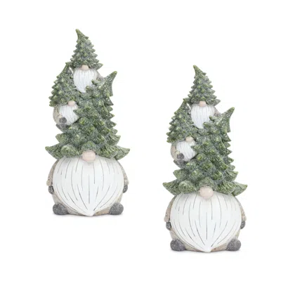 Houzbling Triple Gnome Stack (set Of 2) 11.75"h Resin