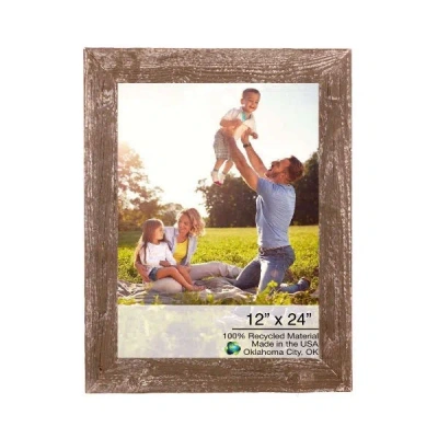 Homezia 18x24 Rustic Smoky Black Picture Frame With Plexiglass Holder