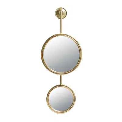 Homezia 29" Gold Abstract Framed Accent Mirror