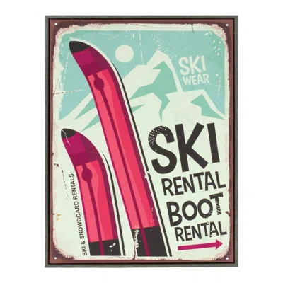 Houzbling Ski Rental Frame 11.75"l X 15.5"h Plastic/mdf