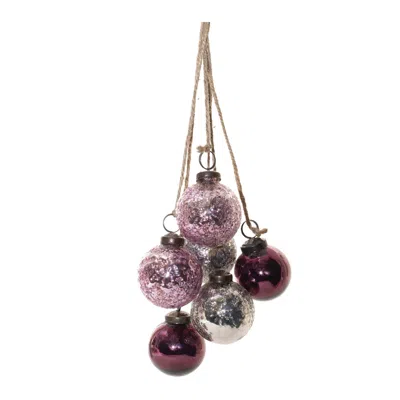Houzbling Ornament Drop (set Of 2) 21"l Glass/jute