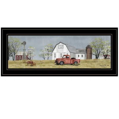Homezia Spring On The Farm 2 Black Framed Print Wall Art