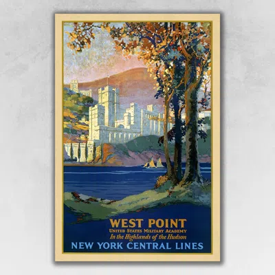 Homezia West Point New York Vintage Travel Unframed Print Wall Art