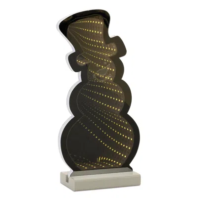 Houzbling Snowman Infinity Light (set Of 2) 12"h Acrylic 3 Aa Batteries Not Included Or Ul Cord Included
