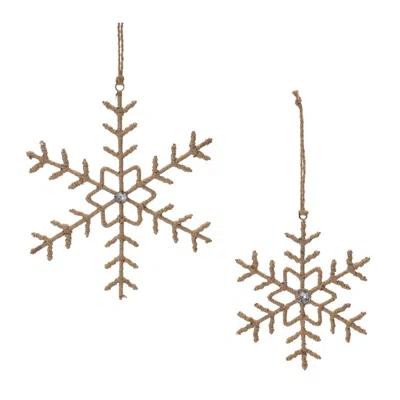Houzbling Snowflake Ornament (set Of 12) 6.5"h, 8.5"h Iron/thread