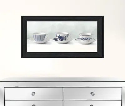 Homezia Tea Time 3 Black Framed Print Kitchen Wall Art