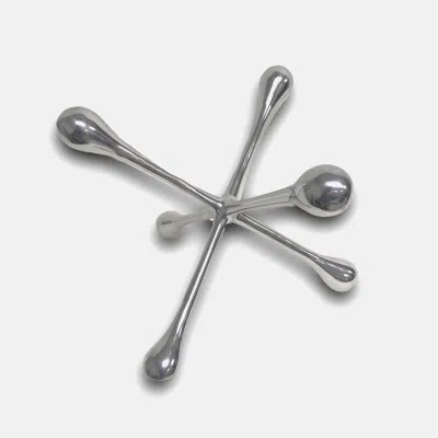 Homezia 12" Silver Finish Extra Large Decorative Jack