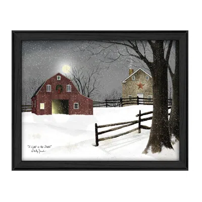 Homezia Light In The Stable 7 Black Framed Print Wall Art
