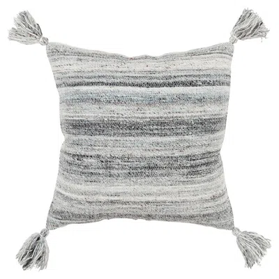 Homezia Set Of Two 20" X 20" Gray Indoor Outdoor Throw Pillow Cover & Insert