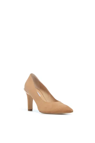 Gabriela Hearst Edwina High Heel Stiletto Pump In Nude Suede In Dark Camel