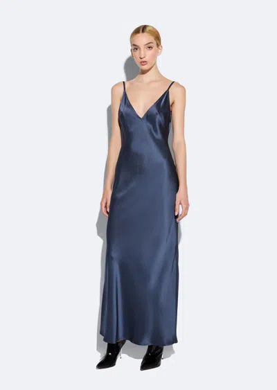 Lapointe Satin Slip Dress In Ink