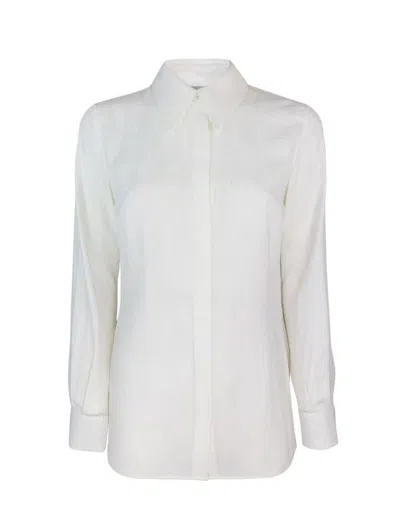Elisabetta Franchi Camicia Lettering In Jacquard In Beige
