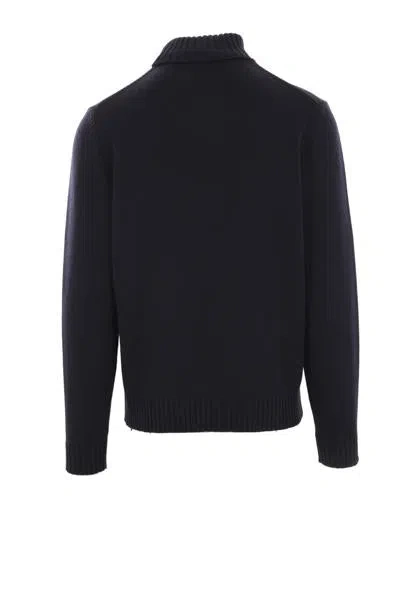 Shop Zanone Sweaters In Blue