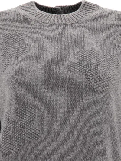 Cecilie Bahnsen Long-sleeved Sweater In Gray