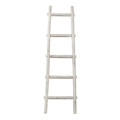 Homezia 59" X 18" X 2" White Decorative Ladder Shelve