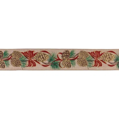 Houzbling 2.5" X 10 Yds. Ribbon (set Of 2) Wired Polyester