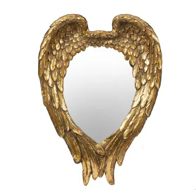 Homezia 22" Gold Heart Framed Accent Mirror