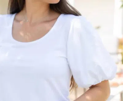 Michelle Mcdowell Shay Top In White In White