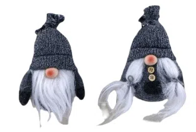 Homezia Set Of 2 Boy And Girl Hanging Gnomes