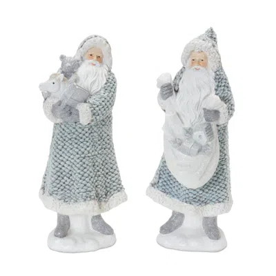 Houzbling Santa (set Of 2) 11.5"h Resin