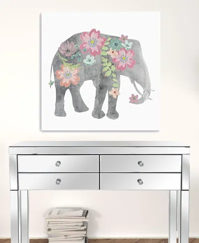 Homezia Floral Elephant Unframed Print Wall Art