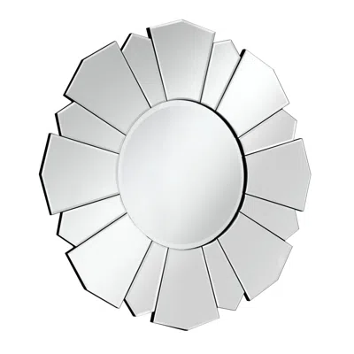 Homezia 33" Clear Abstract Unframed Accent Mirror