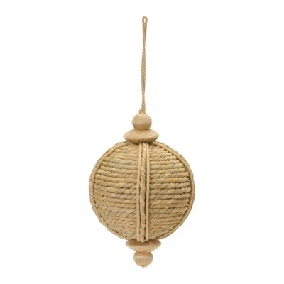 Houzbling Onion Ornament (set Of 4) 4"d X 6"h Jute