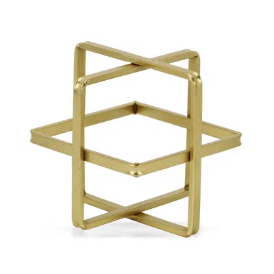 Homezia 6" Gold Metal Abstract Hand Painted Sculpture