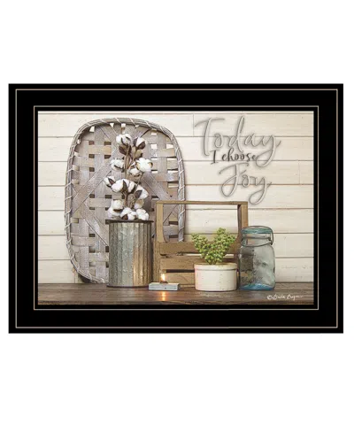 Homezia Today I Choose Joy 3 Black Framed Print Wall Art