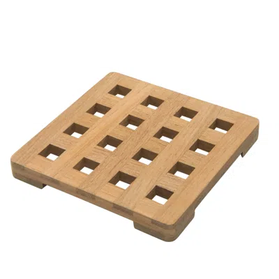Homezia 6.00 " Square Wood Trivet In Multi