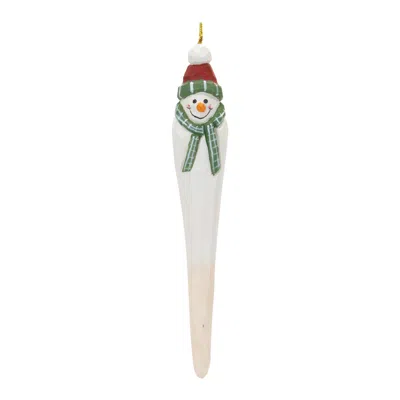 Houzbling Snowman Drop Ornament (set Of 12) 7.25"h Wood