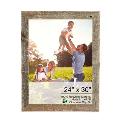 Homezia 24 X 30 Natural Weathered Grey Picture Frame With Plexiglass Holder