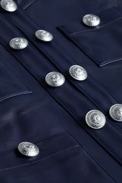 L'agence Jayde Leather Jacket In Midnight
