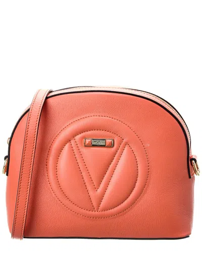 Valentino By Mario Valentino Diana Signature Leather Crossbody In Orange