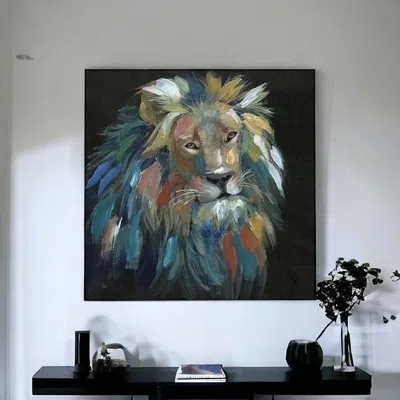 Homezia Painted Lion Portrait Unframed Print Wall Art