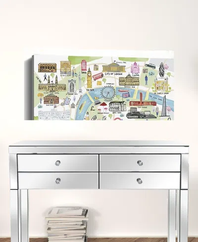 Homezia Fun Illustrated London Map Unframed Print Wall Art