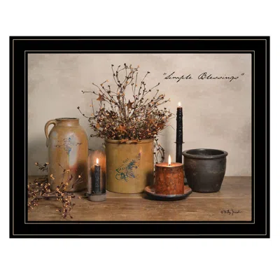 Homezia Set Of Two Earth To Petals 1 Black Framed Print Wall Art