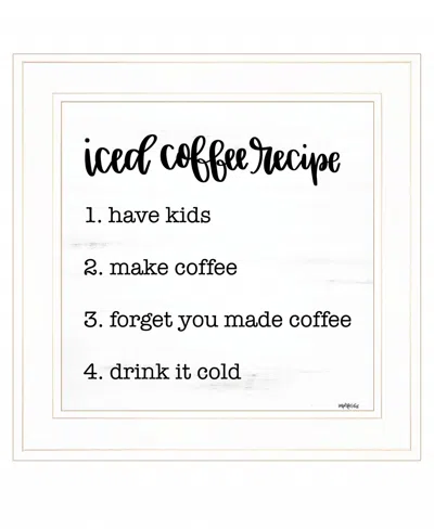 Shop Homezia Iced Coffee Recipe 2 White Framed Print Wall Art