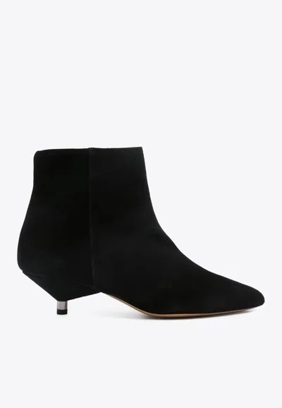 Isabel Marant 45 Suede Ankle Boots In Black
