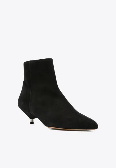Isabel Marant 45 Suede Ankle Boots In Black