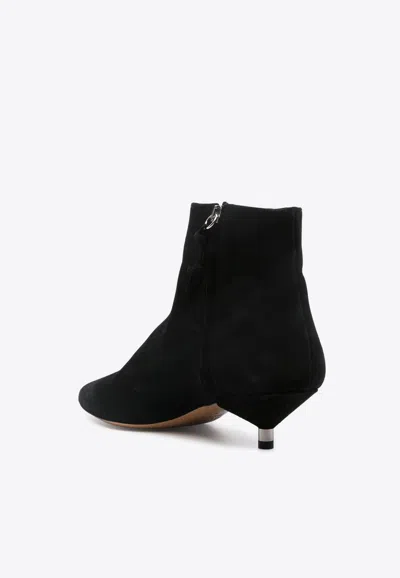 Isabel Marant 45 Suede Ankle Boots In Black