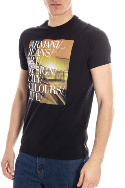 Shop Armani Jeans Topwear In Black