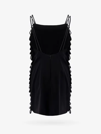 Max Mara Women Stretch Cady Mini Dress In Black