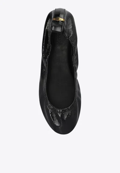 Isabel Marant Belna Calf Leather Ballet Flats In Black