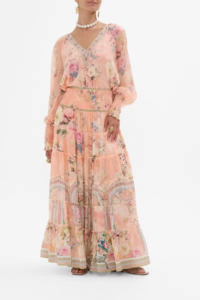 Camilla Shirred Waist Tiered Circle Skirt The Jewellery Palace