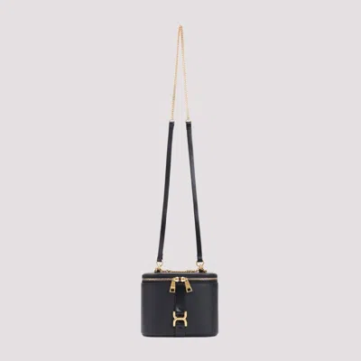 Chloé Small Marcie Vanity Leather Shoulder Bag In Black