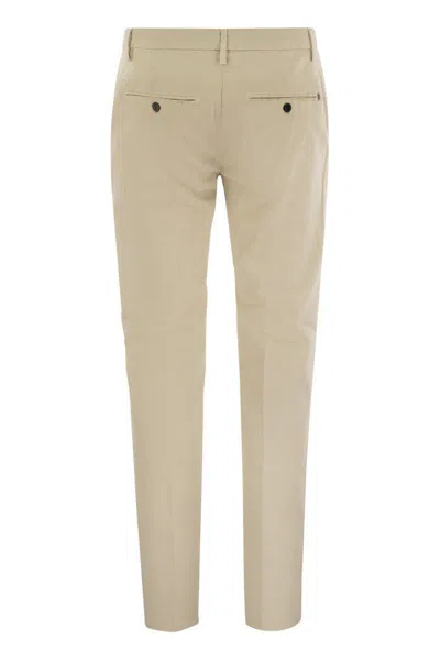 Shop Dondup Spiritissimo - Regular Chino Trousers In Light Gabardine In Beige